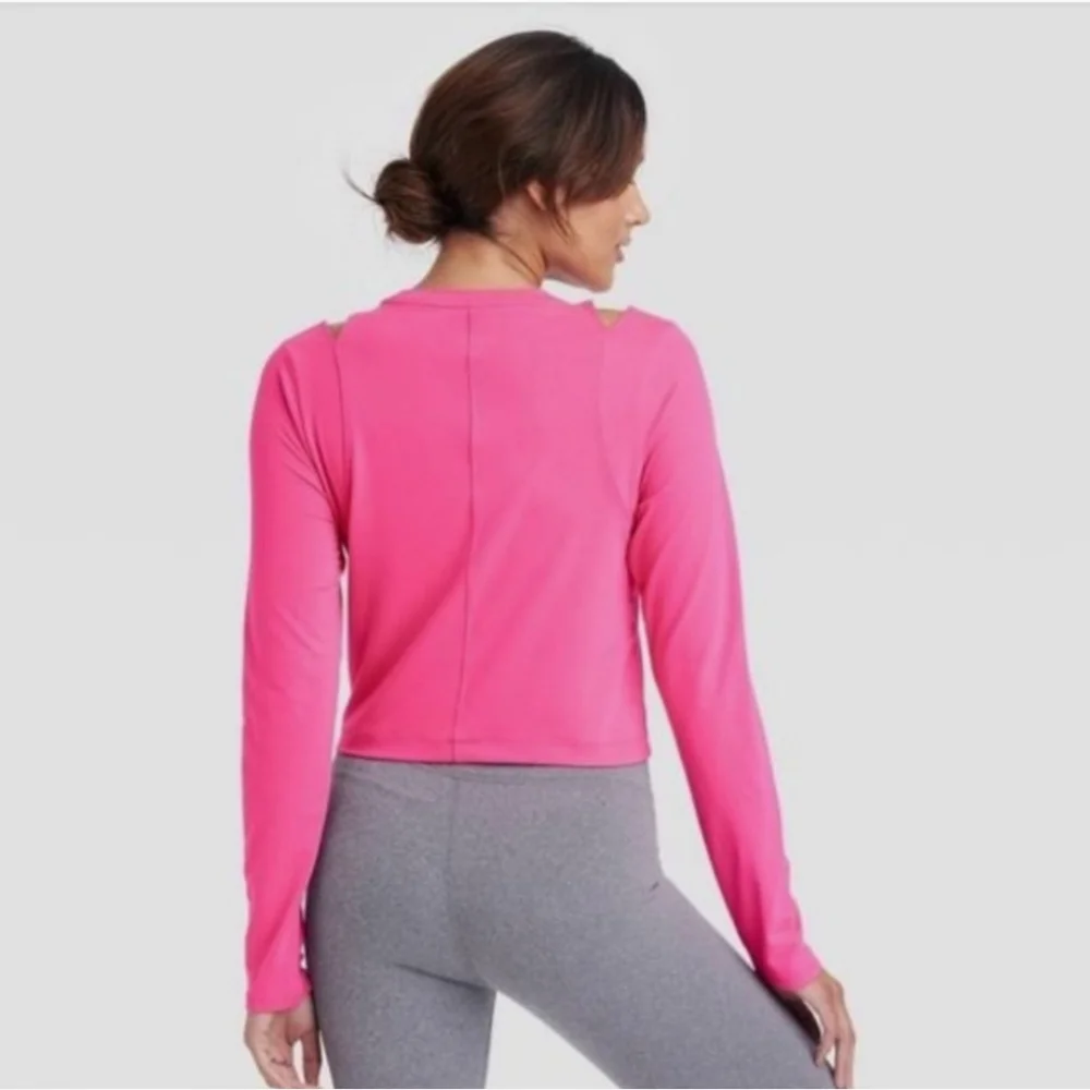 All In Motion Women's M Top Cropped Neon Pink